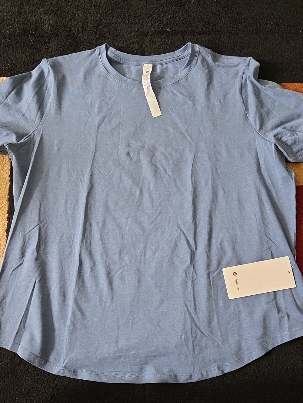 Lululemon athletica Light Blue Love Crew Tee Womens 18 NWT